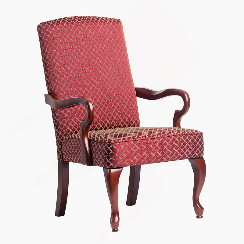 Fauteuil à col-de-cygne rouge