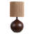 Abram 22.75" Rustic Bohemian Resin/Metal Round Table Lamp with Paper Rope Shade-1448780373