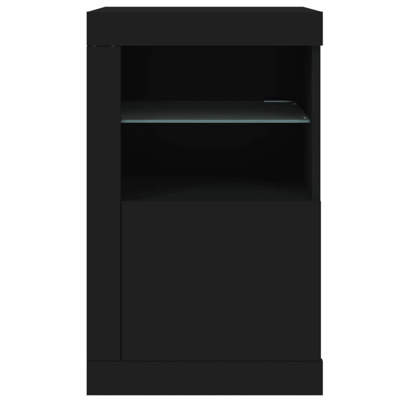 Carisse Iron 1 - Door Standard Accent Cabinet, Black