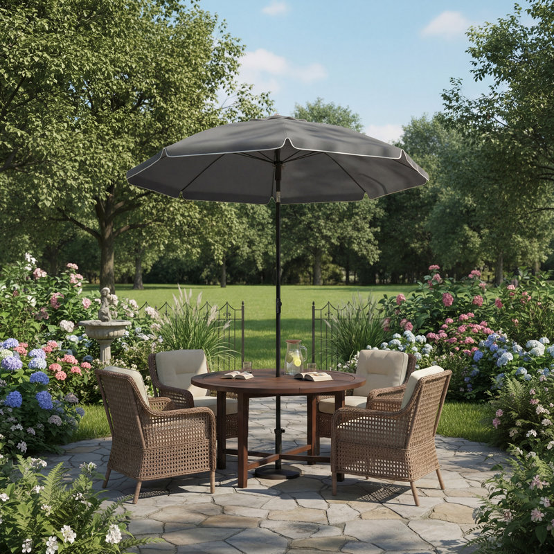 180cm Tilt Beach Parasol, Grey
