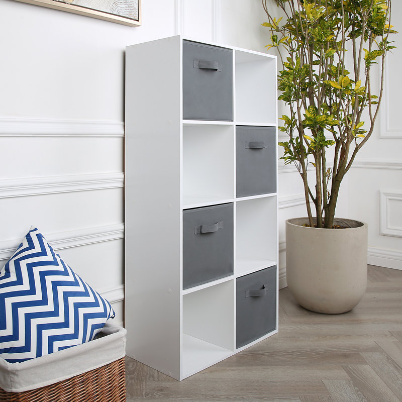 Jane 2x4 Bookcase with 4 Baskets