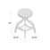 Cassiah Swivel Adjustable Height Counter Stool with Metal Frame