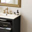 Meuble-lavabo rétro 30 po avec lavabo en céramique - structure en bois massif et 3 tiroirs à fermeture en douceur-1486250160