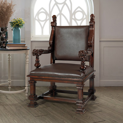 Cleon Throne Leather Armchair