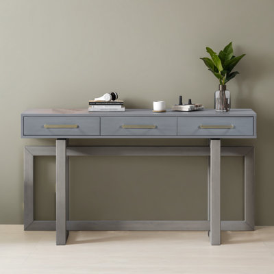 57" Console Table Sofa Table with 3 Drawers for Entryway