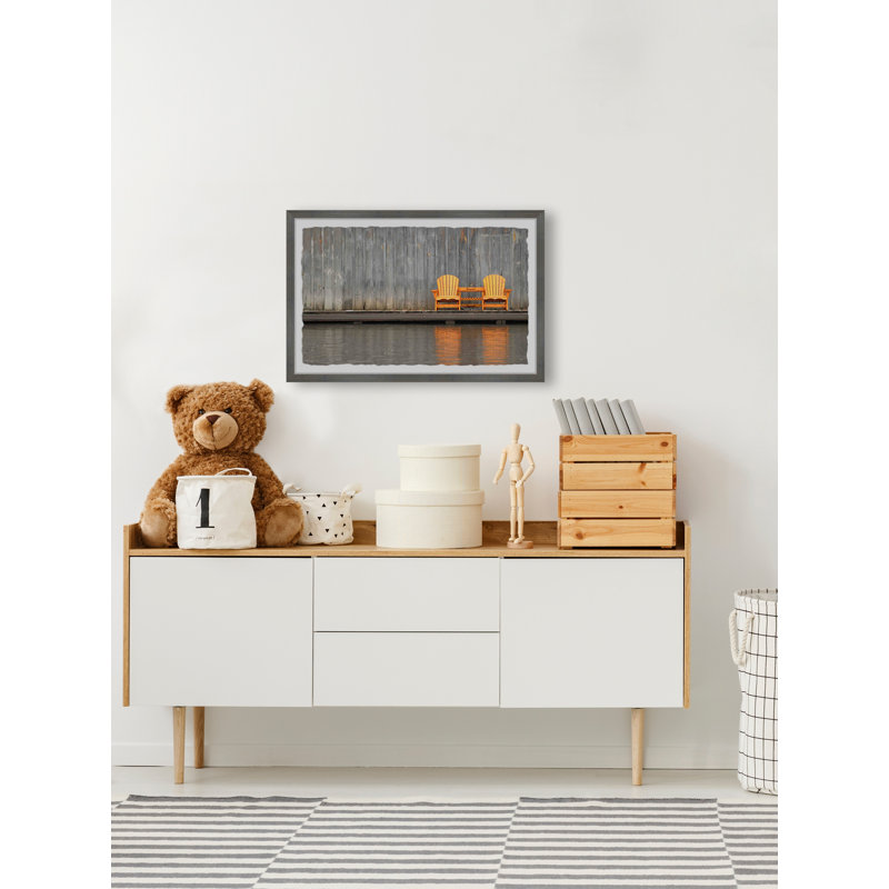 Golden Chairs - Single Picture Frame Painting, 41 cm H x 61 cm W