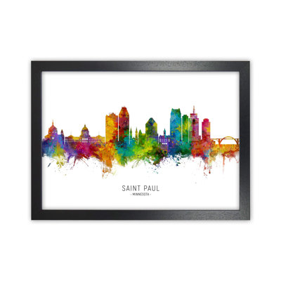 Saint Paul Minnesota Skyline by Michael Tompsett - Print