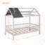 Lit simple en bois avec clôture-731880510