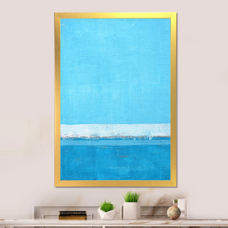 Art moderne gris et bleu II 2FDP47787, Or, H 36 po x l 24 po x P 1 po