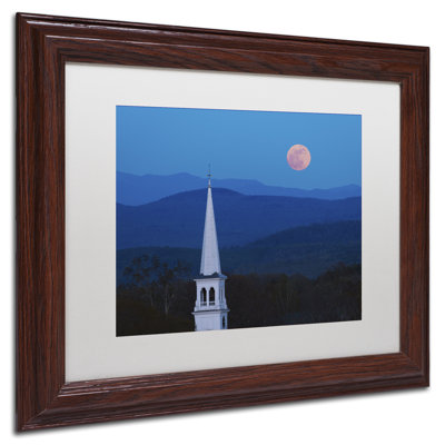 Cliffton «Moon over Vermont», reproduction de photo sur toile encadrée