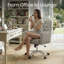 Chaise de bureau capitonnée à boutons-2009989852