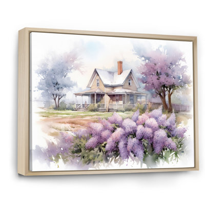 Purple Ang Grey Lilac At The Farm - Lilacs Framed Wall Art