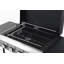 Barbecue au gaz propane à 4 brûleurs, SS Plancha, sortie 49200BTU avec grilles de cuisson en émail pour barbecue, table d'appoint pliable, panier suspendu, acier inoxydable