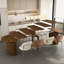 Table de salle à manger extensible pliable pour 1 à 10 personnes, console multifonctionnelle en bois extensible-133226944