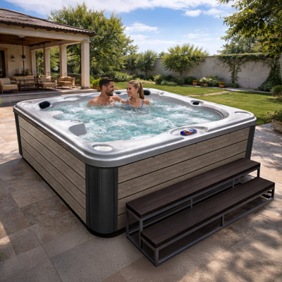 American Spas 240 Volt 40 - Jet Acrylic Square Standard (Hardwired) Hot Tub with Ozonator
