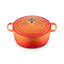 Le Creuset Signature Round Dutch Oven With Crucible Knob, 7.25 Qt. - Flamme Dorée-631028618