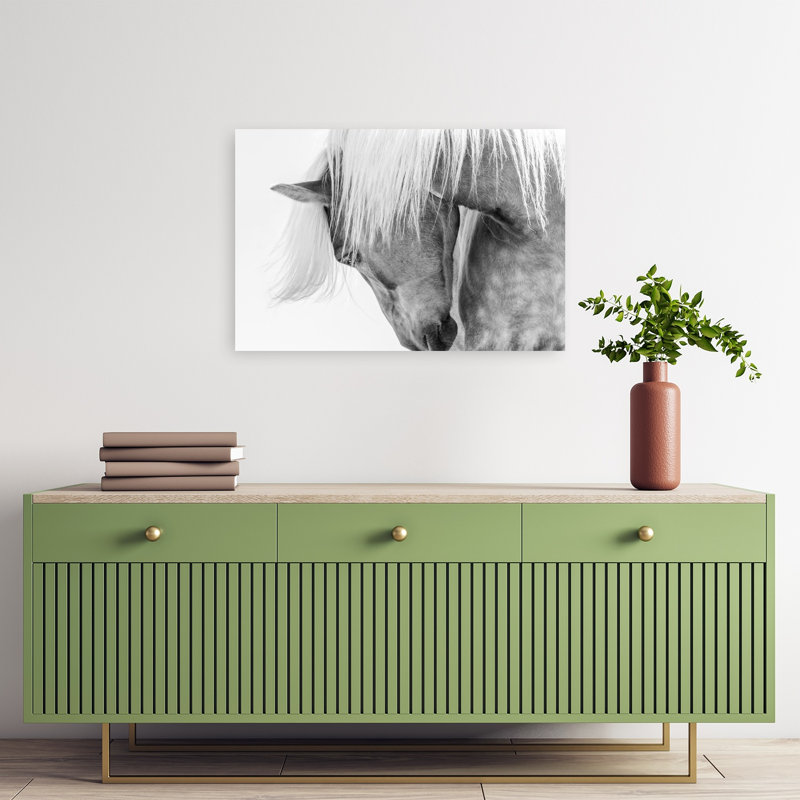 Serene Horse Portrait Elegant Peaceful Serene Horse Portrait, art mural
