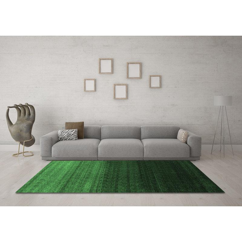 Washable Abstract Indoor Rug, Round 3'