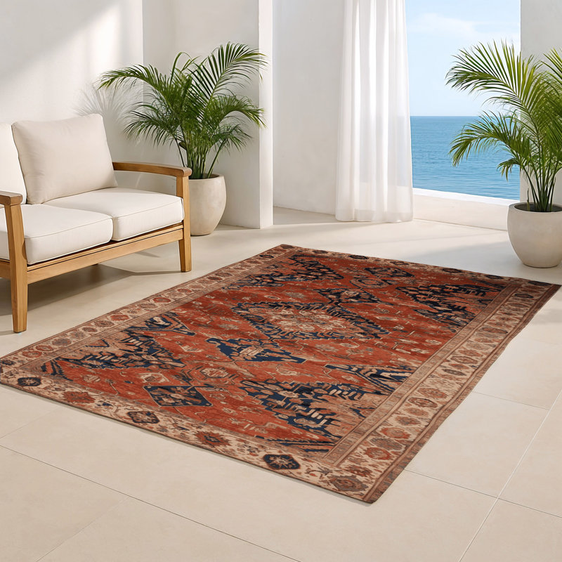 Tapis d'intérieur et d'extérieur brun Persian, Rectangulaire 2 pi x 3 pi