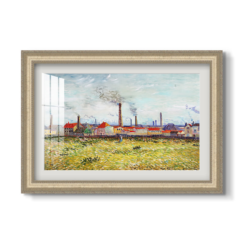 Usines à Clichy, 1887 - Vincent van Gogh - Toile encadrée sur mesure, Format intérieur 20 po x 28 po
