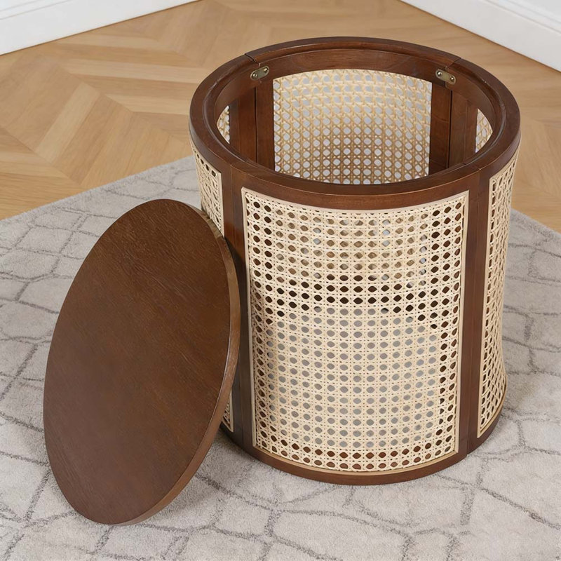 Table de bout ronde 15,70 po, Marron foncé