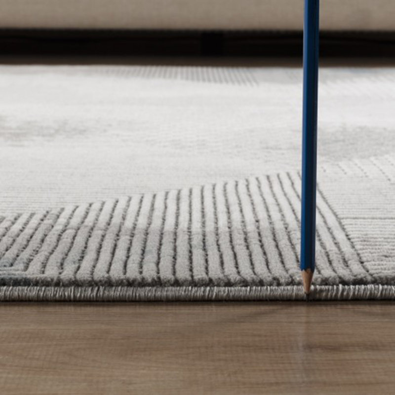 Tapis gris Geometrix, Rectangle 7 pi 10 po x 10 pi 6 po