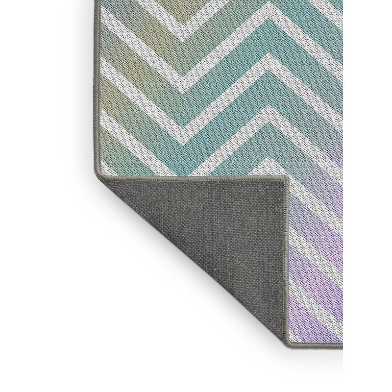 Tapis à motifs vert/bleu/mauve zone mauve Northborough, Rectangle 5 pi x 7 pi