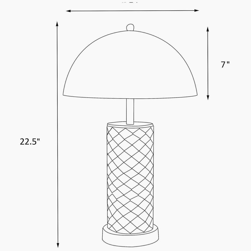 Ensemble de 2 lampes de table dôme plissées noires Mantova (ensemble de 2)