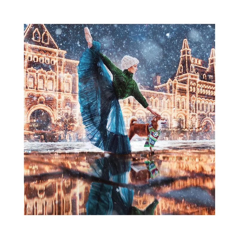 « Moscow Winter » par Hobopeeba-impression, Pas de tapis, Toile tendue, H 26 po x l 26 po x P 1,5 po