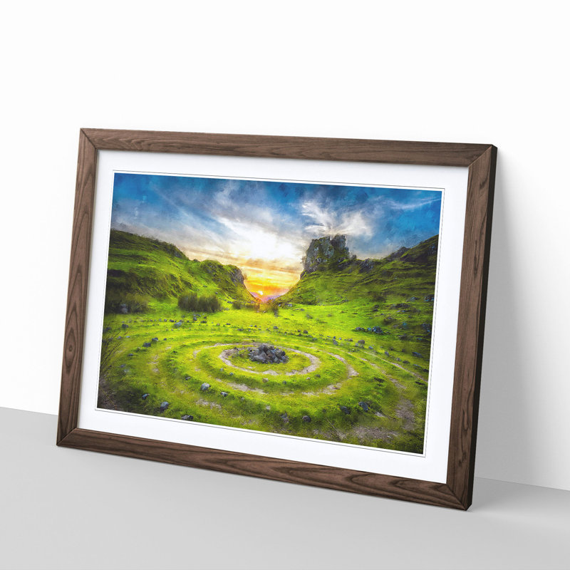 Fairy Glen at the Isle of Skye - Picture Frame Graphic Art Print, 24cm H x 33cm W x 2cm D, Walnut Framed