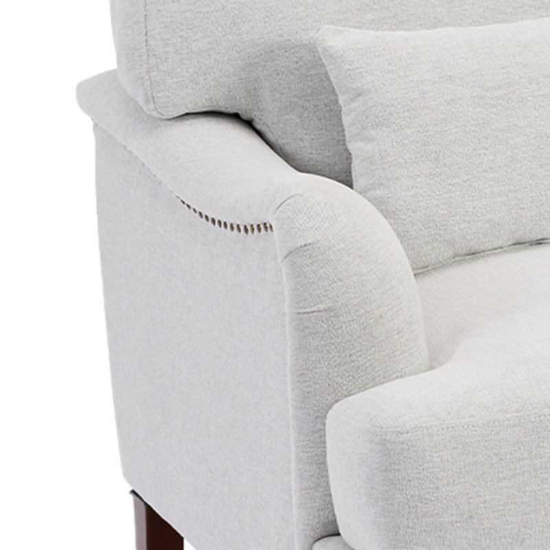 Fauteuil rembourré, Chenille gris cendré