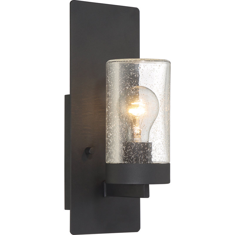 Applique murale articulée noire à 1 lumière à intensité variable Monarda, H 13 po x l 5 po x P 5,5 po