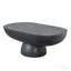 36" X 24" X 15" Black Oval Coffee Table