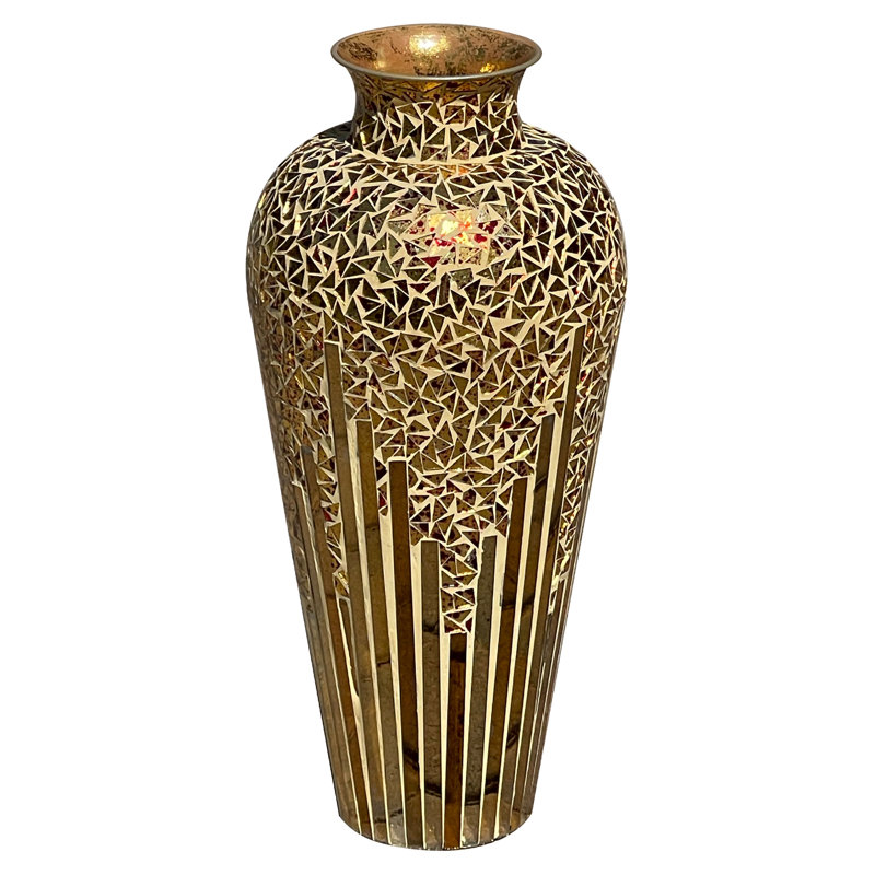 Grand vase à fleurs en verre Lautkin