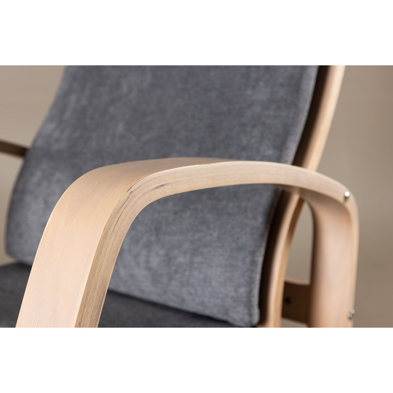 Karon Upholstered Accent Chair, Natural, Grey