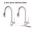 Single Handle Pull Down Kitchen Sink Faucet In Brushed Nickel, Scratch & Rust , High Arc Swivel Spout With Three - Function , Easy Clean Nozzles, Class Brass Body, For Big Kitchens Like Restaurants-1479138112