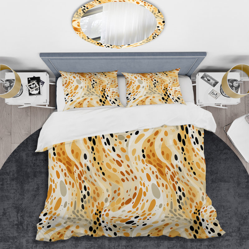 Desert Mirage Sahara - ensemble de housse de couette abstrait - polyester microfibre
