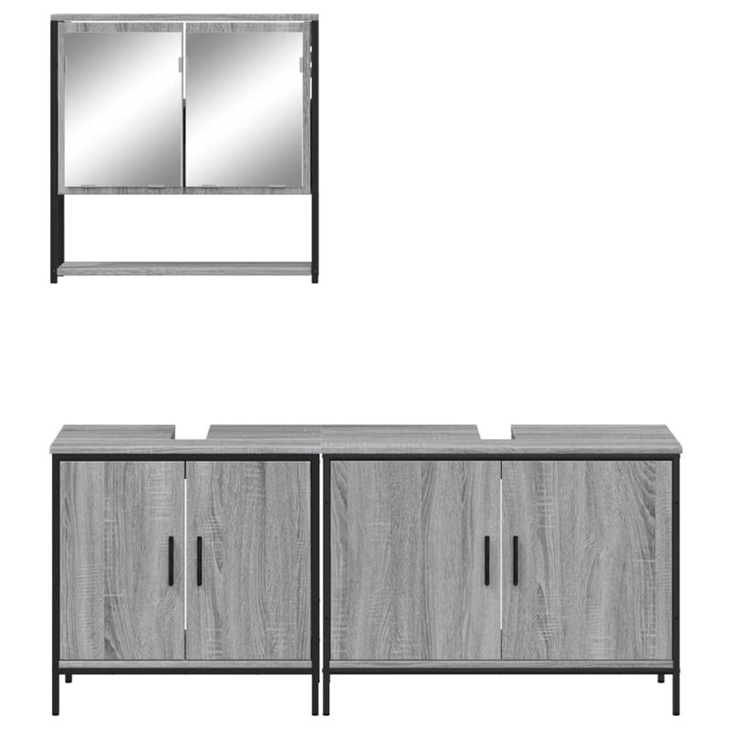 Adannaya Bathroom Furniture Suite, Grey Sonoma