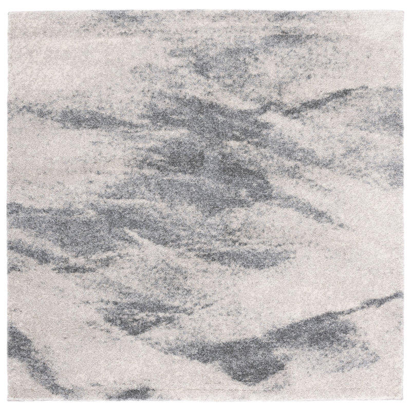 Tapis abstrait performance rétro, Carré de 6 pi