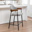 Tabouret de comptoir rembourré avec accoudoirs Devane-123161735