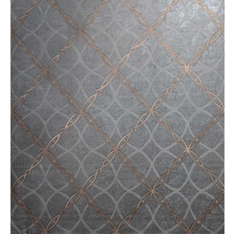 Papier peint imitation béton gris métallique Haenchen