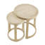 Ensemble de tables basses incurvées en bois 24 pièces 2 pièces, table de bout style Mid-Century rustique, couleur chêne | Idée de cadeau-1031686365