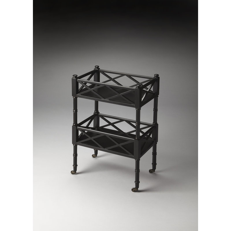 Foster 2 Tier Bar Cart, Black Licorice