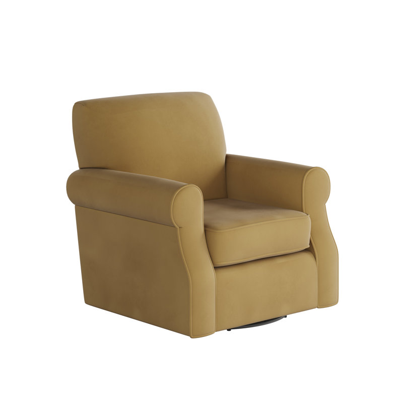 Silverlock Polyester Swivel Armchair, Harvest Gold Polyester Blend