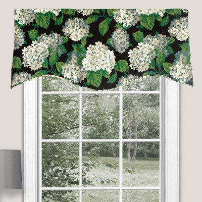 Cantonnière traditionnelle en coton Hydrandea Onyx