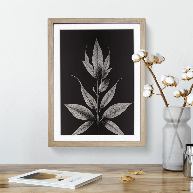 A Boundless Leaves - Single Picture Frame Print, 64cm H x 46cm W x 2cm D, Oak