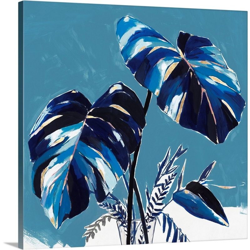Reproduction d’art sur toile « swaying Palms II » par Isabelle Z, Toile tendue, H 12 po x l 12 po x P 1,25 po