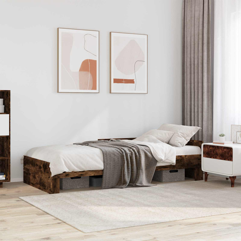Bed Frame, Smoked Oak