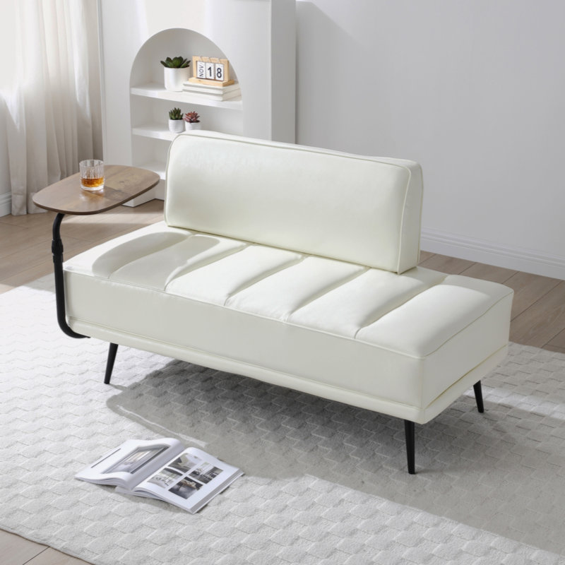 Causeuse rembourrée 55 po, Beige