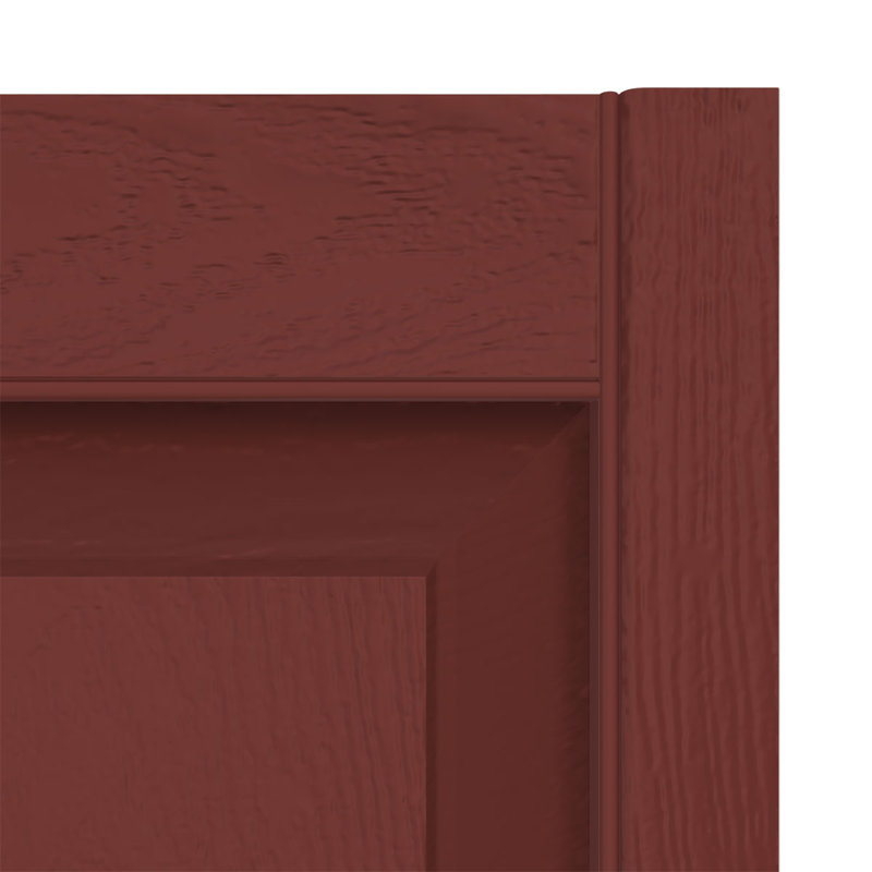 Burgundy Red Raised Panel Vinyl Decorative Shutters, 14.75" x 31"